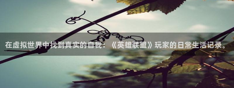 多彩娱乐手机网页版登录：在虚拟世界中找到真实的自我：《英雄联