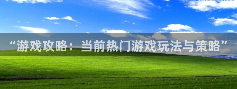 多彩娱乐娱乐：“游戏攻略：当前热门游戏玩法与策略”